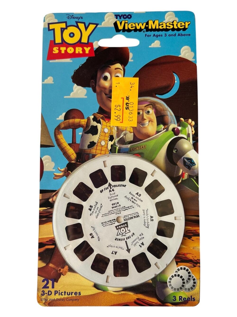 Disney Pixar Toy Story 3D View-Master 3 Reel Pack Vintage 1995 Sealed